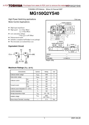 Mg150q2ys40 toshiba