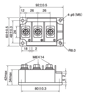 DD160F120, SanRex, Power Transistor Module